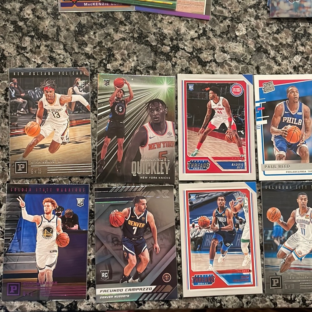 Assorted panini rookie cards